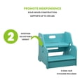 thumbnail image 4 of Little Partners 2-In-1 Adjustable Height Wooden Step Stool, Turquoise, 4 of 11
