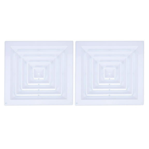 Uxcell Square Air Vent Cover 15.7 x 15.7 inch, 2pcs Plastic Air Return Grille for Home Office Ventilation, White