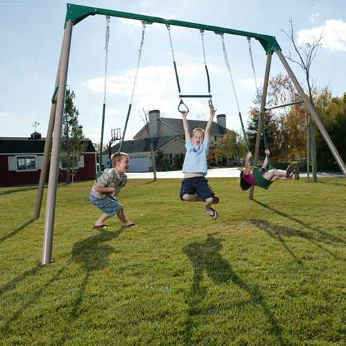 Lifetime 10 Foot Metal Deluxe Swing Set Earthtone 290038