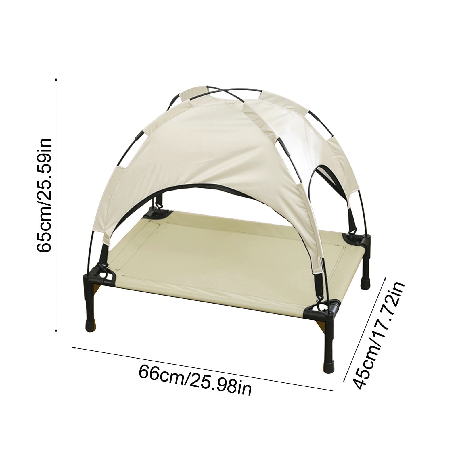 Cheapark Elevated Pet Bed Pet Cot With Canopy Waterproof Breathable Off Ground Sleeping Bed Tent For Indoor Outdoor Pet Use