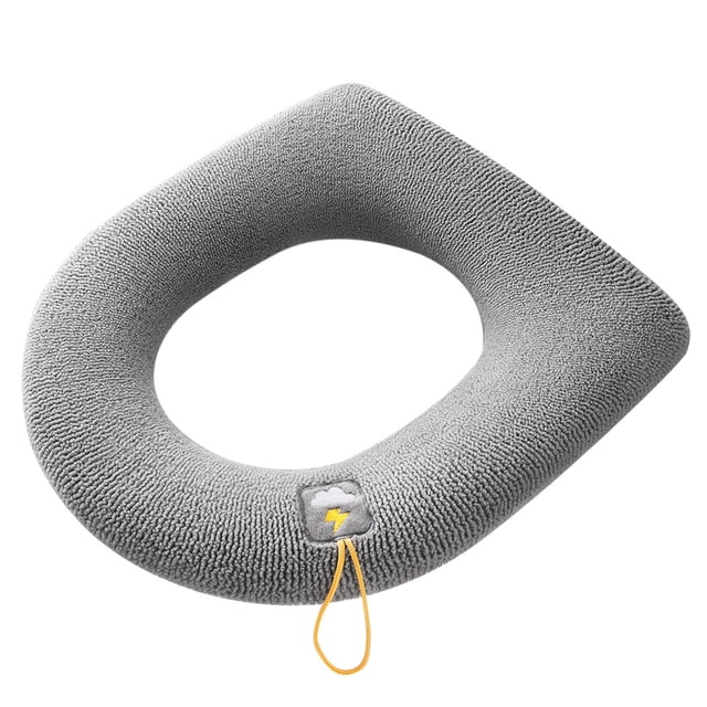 Matsuzay Cubierta cálida para asiento de inodoro, cojín lavable Universal, almohadilla cómoda y elástica, alfombrilla decorativa, calentador Cubiertas para muebles de jardín Gris Tipo 2 Matsuzay HA009904-02