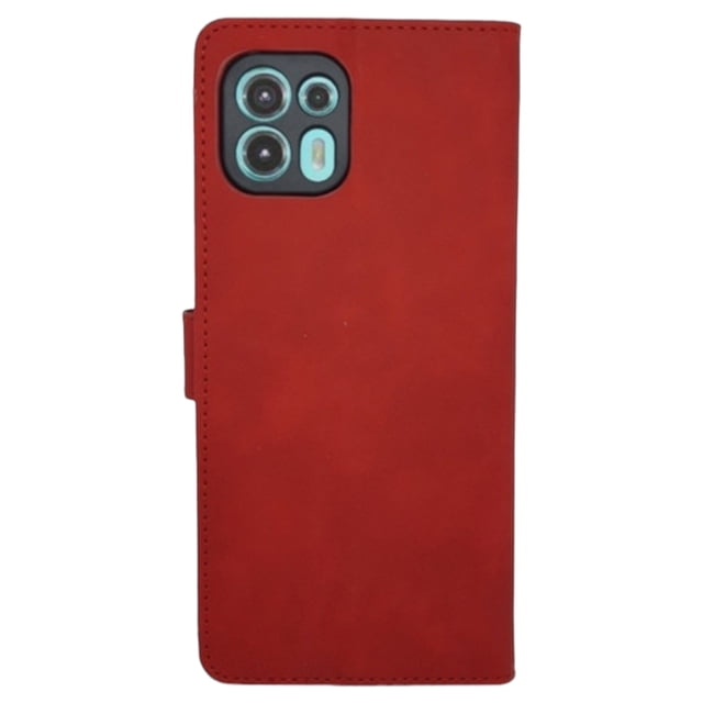 Funda Cartera Suave Para MotorolaEdge 20 Lite Rojo Más 2 Micas