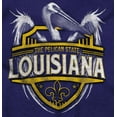thumbnail image 2 of Louisiana Emblem Pelican Fleur de Lis Plus Size Crewneck Graphic Tee Shirt Brisco Brands 2X, 2 of 4