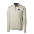 thumbnail image 2 of Men's Cutter & Buck Oatmeal Old Dominion Monarchs Lakemont Tri-Blend Big & Tall Quarter-Zip Pullover Sweater, 2 of 3