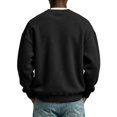 thumbnail image 5 of Men's Crew Neck Long Sleeve Solid Sweatshirt Lightweight Casual Pullover Comfortable Basic Top for Fall Winter Everyday Wear and Weekend Outings Black 3XL, 5 of 7