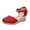 Red, variant on Womens Summer Wedge Sandals Espadrille Heel Platform Ankle Strap Closed Toe Dress Shoes Size 8