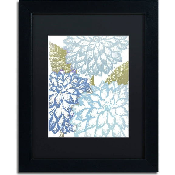 Trademark Fine Art "Sea Dahlias I" Canvas Art by Color Bakery, Black Matte, Black Frame