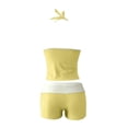 thumbnail image 4 of mgoYE Girls Y2k Vintage 2 Pieces Bikini Set Halter Tankini Top with Shorts Beach Swimsuit Vacation Outfit, 4 of 6