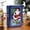 G, variant on Christmas Candy Tin Box Cookie Storage Container with Lid Roof Old Man Design Rectangle Metal Tin for Holiday Gift Giving