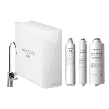 Waterdrop X8 Reverse Osmosis System,2:1 Pure to Drain,Smart Faucet,with 3 filter
