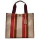 thumbnail image 1 of Bolso de hombro Bolso femenino simple de gran capacidad con asa superior informal a rayas (L) Rojo, 1 of 9