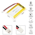 thumbnail image 3 of YDL 3.7V 900mAh Battery 603048 Lithium Polymer Ion Rechargeable Li-ion Li-Po Battery with 2P PH 2.0mm Pitch Connector, 3 of 5