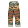thumbnail image 2 of FORMRS Kids Pajama Pants with Pockets Size 13-14Y Boys Lounge Sleep Bottoms, Abstract Wavy Landscape, 2 of 8