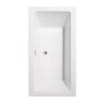 thumbnail image 4 of Melody 60 Inch Freestanding Bathtub in White with Polished Chrome Trim and Floor Mounted Faucet in Brushed Gold, 4 of 5