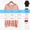 thumbnail image 4 of Women's Loose Fit V Neck Short Sleeve Comfy Regular Tank Tops Summer Casual Soft Lightweight T-Shirt Tee | CSEONE,Blue XL, 4 of 7