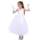thumbnail image 5 of Vestido de tutú de Marilyn en blanco puro para niñas, disfraz de Halloween, cuello en V, clásico, años 80, fiesta de princesa para niños, vestido con guantes, 5 of 5
