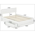 thumbnail image 5 of Wesley Full Wood Platform Bed with Panel Footboard and Storage Drawers in White, 5 of 5