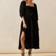 thumbnail image 1 of Vestido De Verano Vestido casual de mujer Vestido largo de linterna fluido Vestido de playa de verano con abertura lateral de línea Cgtredaw Negro M para Mujer, 1 of 1