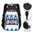 thumbnail image 3 of Xecao Cute Gnomes in USA for Travel Laptop Backpack, USB-Charging-Enabled, Spacious Business Backpack for Men and Women,College School Computer Bag, 3 of 7