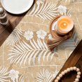 thumbnail image 2 of Table Runners 70 Inches Long Dress Scarves, Brown Tropical Plants Farmhouse Coffee/Dining/Kitchen Table Decor, Holiday Table Runner, Summer Palm Tree Rustic Botanical 13x70 Inch, 2 of 7