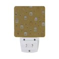 thumbnail image 3 of LED Sensor Night Light Auto On/Off Dusk to Dawn Lamp for Bedroom Hallway Honey Jars and Bees Pattern 2 Pack, 3 of 7