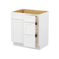 thumbnail image 5 of Furinno Shaker Drawers Right Bath Vanity Cabinet without Top, Ready to Assemble, 21 D x 30 W x 34.5 H, White, 5 of 6
