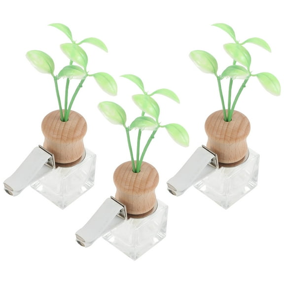 3 Pcs Car Air Freshener Bottles Empty Versatilen Multicooker Decor Cars Diffusers for Essential Oils Vent Clips