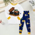 thumbnail image 2 of TOWED22 Toddler Pajamas Boys Pyjamas 2pcs Long Sleeves Pjs Sets for Kids Fall Winter Sleepwears 6-12 Months 12-24 Months 2t 3t 4t 5t 6t 7t 8t 9t Children,Yellow,3-4 Y, 2 of 5