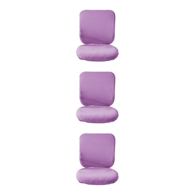 Baohd Computer Chair Cover Swivel Chair Cover Rotating for Chair Purple Backrest + Cushion Cover 3Set