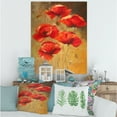 thumbnail image 2 of Designart ' Ancient Blooming Poppies II ' Traditional Canvas Wall Art Print, 2 of 4