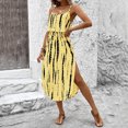 thumbnail image 2 of Ruimatai Women's Casual Sleeveless Dress Printed Side Slit Backless Summer Beach Party Mini Dress Lightweight Comfortable Polyester, 2 of 9
