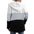 thumbnail image 5 of Posijego Women's Plus Size Sweatshirts Full Zip Hooded Sweatshirt Color Block Long Sleeve Fall Winter Outwear with Pockets, 5 of 6