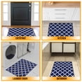 thumbnail image 4 of Ottomanson Trellis Indoor Doormat 2'3" x 3' - Non Slip Low Pile Area Rug for Entryway, Navy, 4 of 10