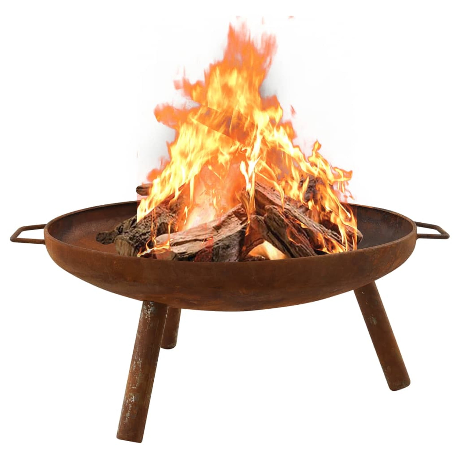 Details about   Round Fire Pit Outdoor Wood Burning Firepit Stove 28 Inch Diam Antique Bronze 