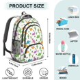 thumbnail image 5 of White Dinosaurs Cacti Pattern Cute School Backpack Bag with Padded Back and Adjustable Shoulder Straps 16.9 X 12.6 X 5.9 Inches, 5 of 5