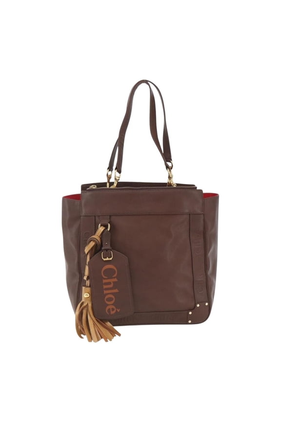 Pre-Owned Chloe Eden Tote Bag Leather Brown Leather Tote Bag Bag