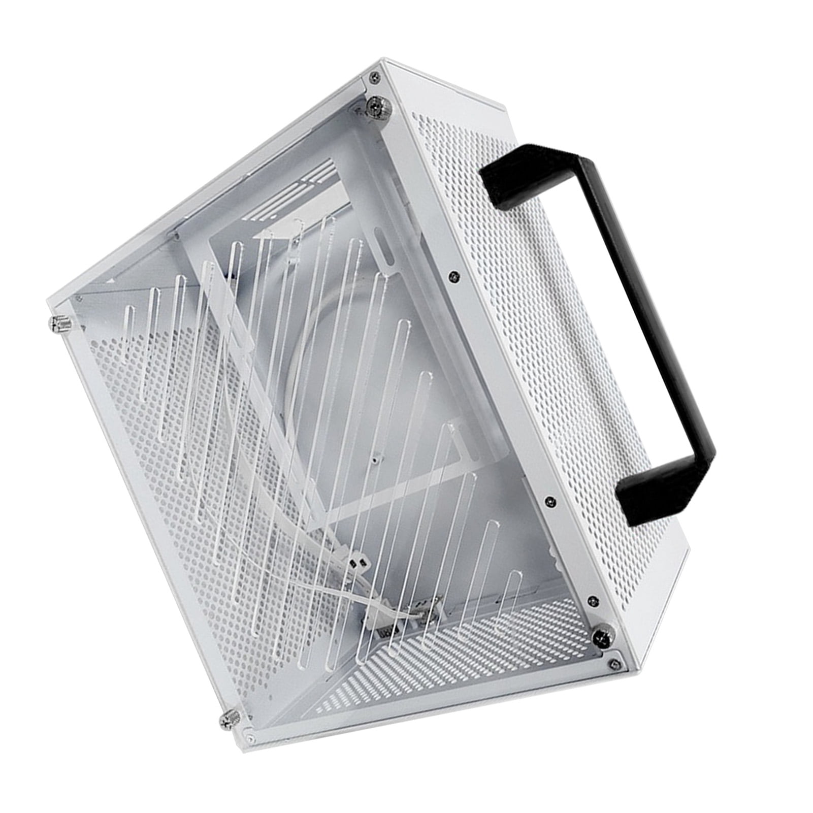 ITX PC Case Itx X70 ITX Computer Case with Acrylic Side Panel, Supports MATX ITX Motherboard/280mm GPU, Durable Compact PC Case with Free Assembly Space