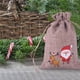 thumbnail image 4 of Bearachild 10 Uds. Bolsa de regalo de lino de Navidad, joyería de Papá Noel, bolsa de regalo de almacenamiento de dulces de Chocolate para niños, Kits de decoración para fiestas Numero 3 Bearachild HA042679-03, 4 of 6