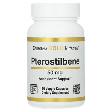 California Gold Nutrition Pterostilbene, 50 mg, 30 Veggie Capsules