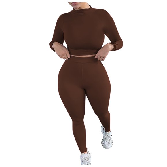 Women Turtleneck Long Sleeve Women Solid Color Turtleneck Slim Yoga Fitness Long Sleeve Trousers Shapeware Turtleneck Women Bodysuit Long Sleeve Bodysuit