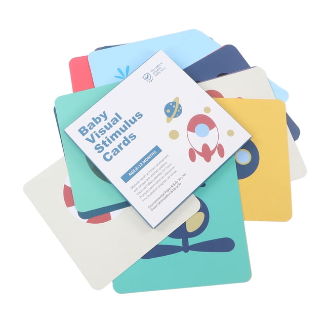 Tarjetas didácticas de estimulación visual, 64 unidades, tarjetas didácticas de alto contraste para bebés, tarjetas didácticas de aprendizaje elaboradas con cuidado