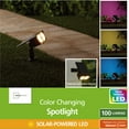 thumbnail image 5 of (2 pack) Mainstays 100 Lumen Solar Powered Color Change LED Spotlight with Mount or Ground Stake Option, Plastic, 5 of 12