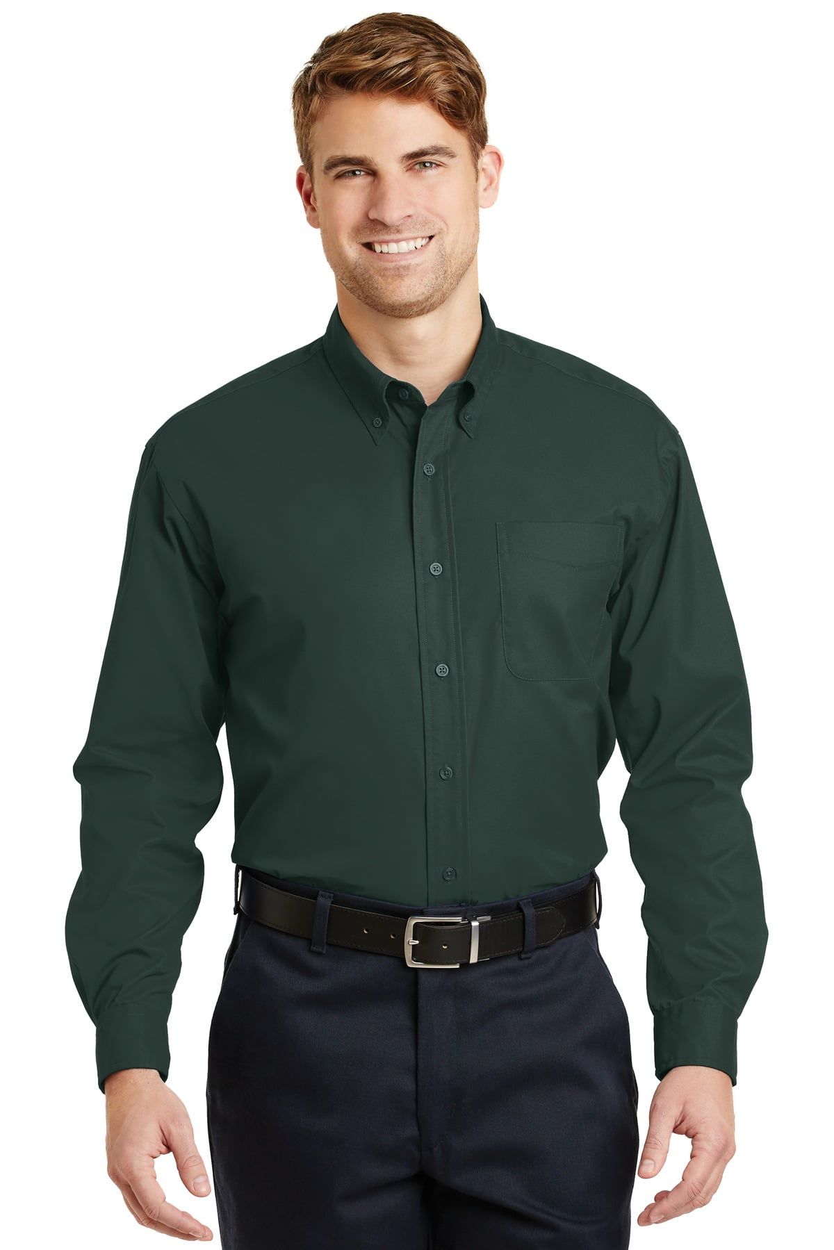CornerStone Mens Long Sleeve Chest Pocket Shirt SP17 - Walmart.com