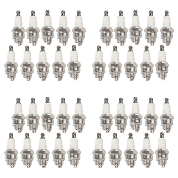 40Pcs L7T Spark Plug for Trimmer Blower Chainsaw Brushcutter Strimmer Lawn Mower