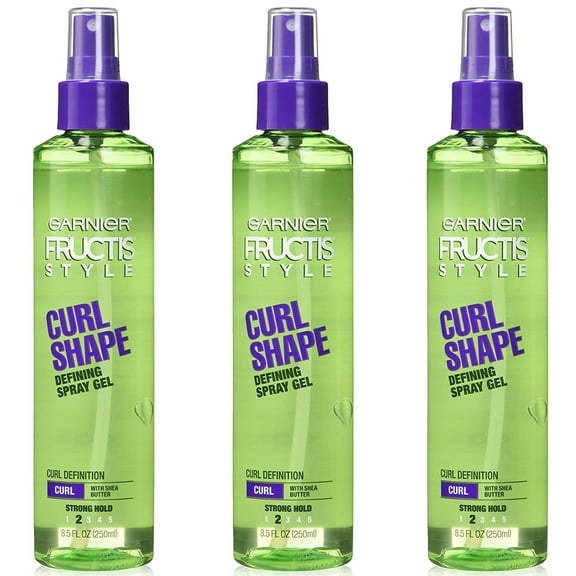 Pack of (3) Garnier Fructis Style Curl Shaping Spray Gel Curl Defining Strong 8.5 Fl oz.