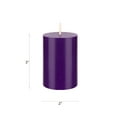 thumbnail image 2 of Mega Candles 6 pcs Unscented Purple Round Pillar Candle, Hand Poured Premium Wax Candles 2 Inch x 3 Inch, Home Décor, Wedding Receptions, Baby Showers, Birthdays, Celebrations, Party Favors & More, 2 of 2