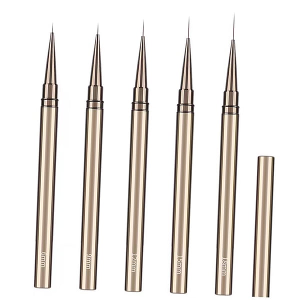 Pinceles para delínas unas, Bolígrafo de Diseño Artínstico para Pintar, Herramiente de DibuJo de Puntos de Unas para Línnas Largas, Detalla Finos, Dibujo Fino, Para Salones