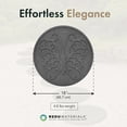 thumbnail image 4 of TierraVerde 4 Pack 18" x 18" Butterfly Round Decorative Outdoor Stepping Stones, Grey, 4 of 9