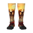 thumbnail image 2 of Lsque Sunset Meditating Dog Printed Crew Socks Men's Women's LightWeight Thin Casual Calf Socks ,Knee High Socks,Cotton Socks, 2 of 9