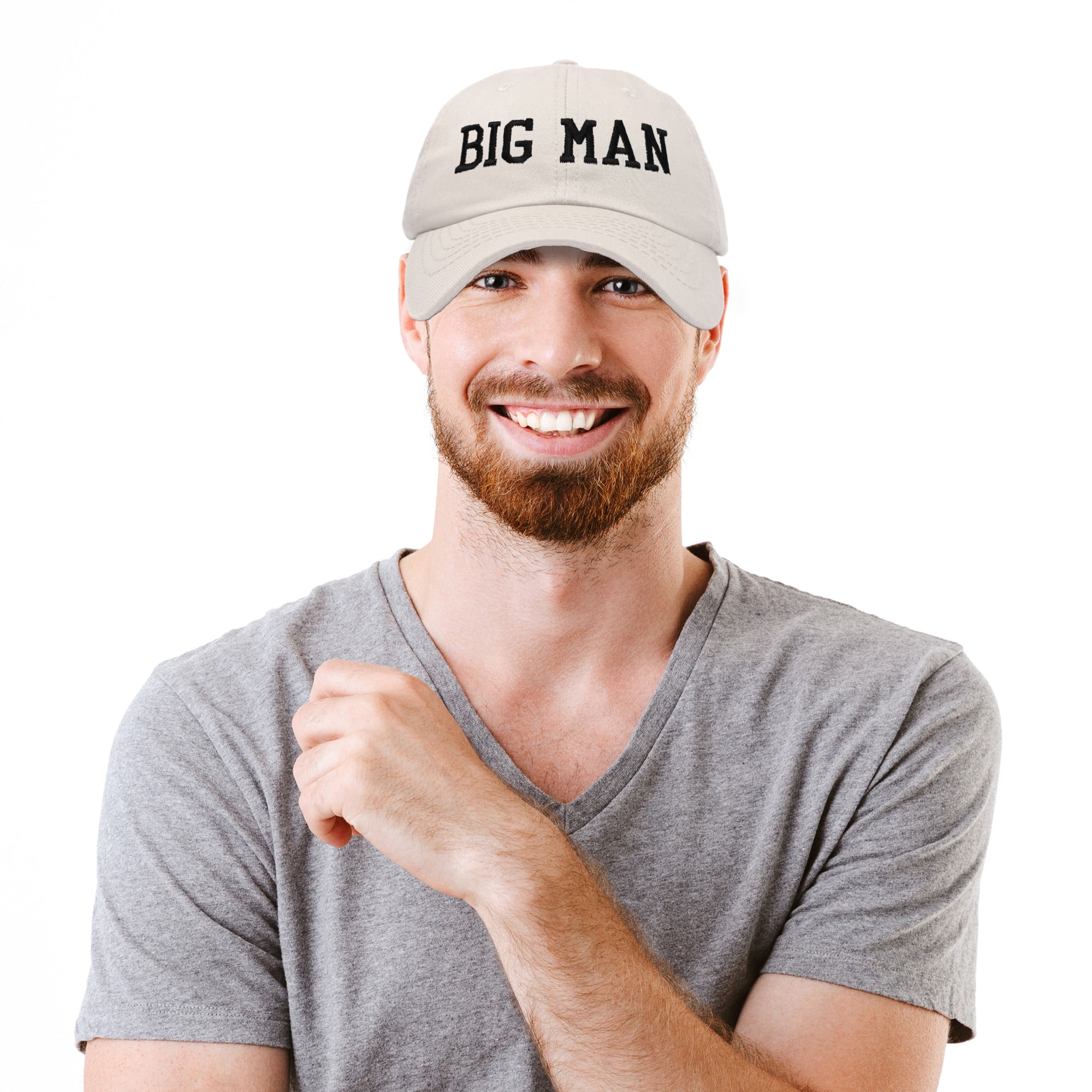 DALIX Big Man Little Man Hat Father Son Matching Cap Fun Gifts in Beige